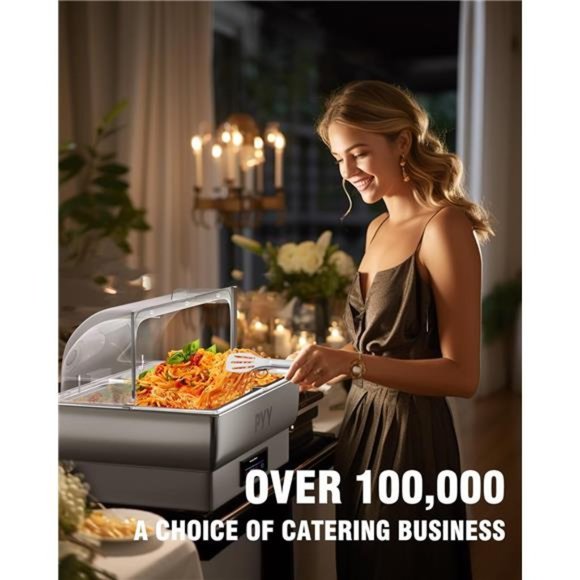 Electric Chafing Dish Full Size Stainless Steel Chafer Buffet Set - Picture 6 of 6